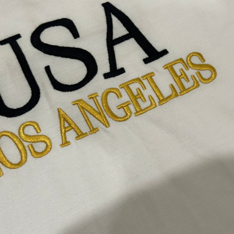 CITY STYLE WHITE USA LA POLO SHIRT