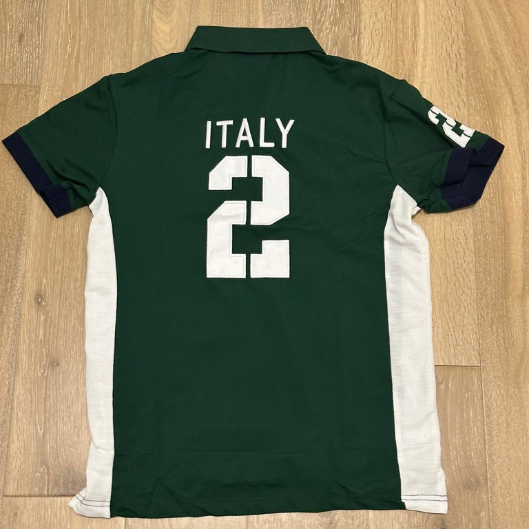FLAG STYLE FOREST GREEN ITALY POLO SHIRT
