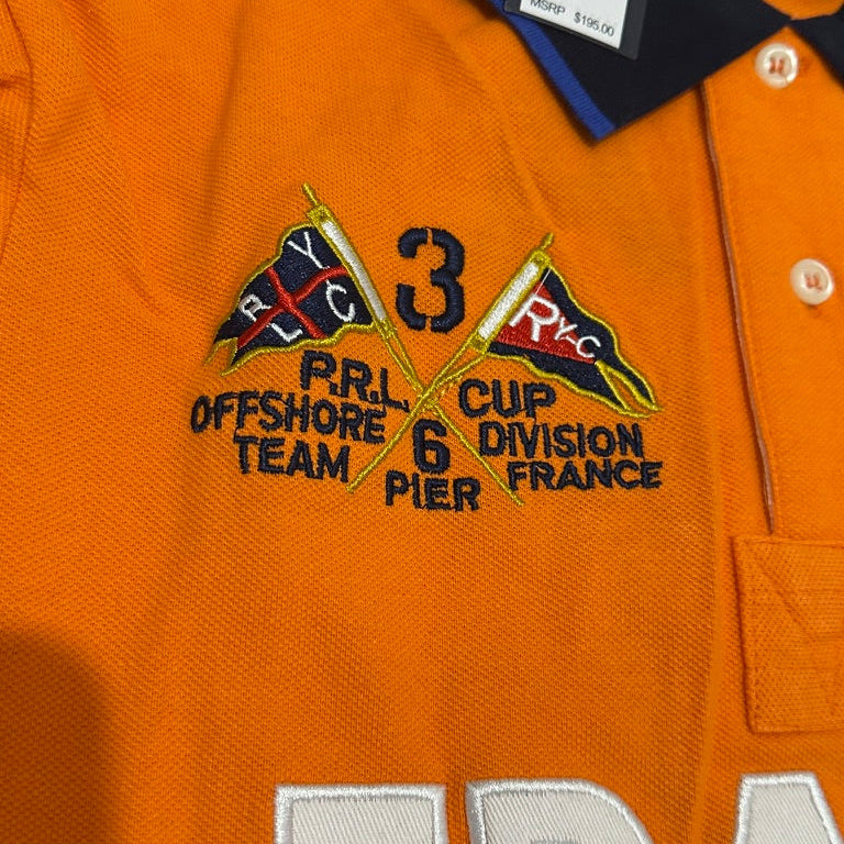 FLAG STYLE ORANGE FRANCE POLO SHIRT