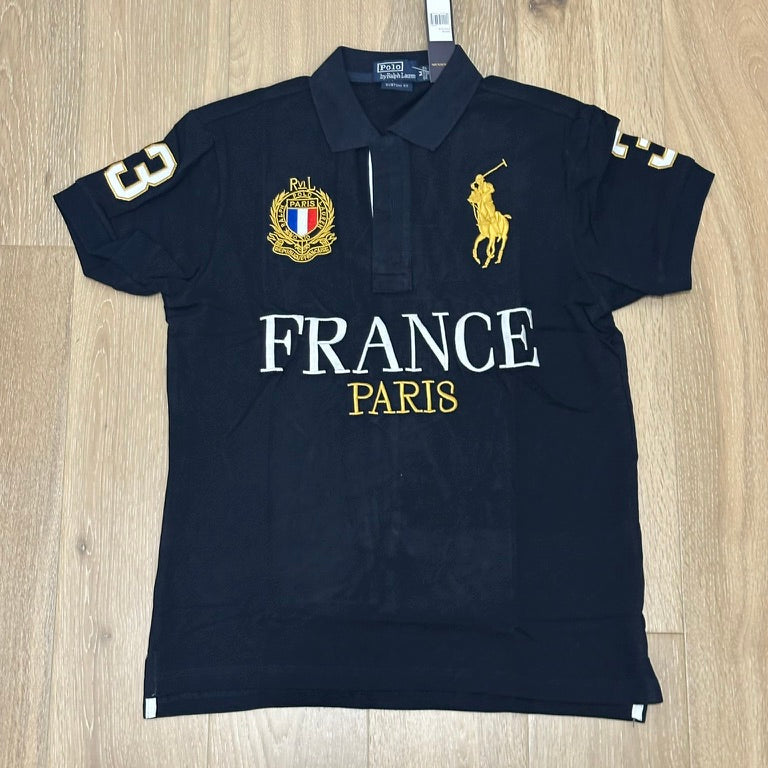 CITY STYLE NAVY FRANCE PARIS POLO SHIRT