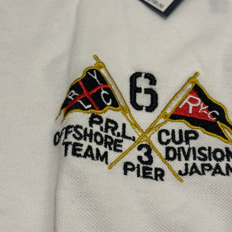 FLAG STYLE WHITE JAPAN POLO SHIRT