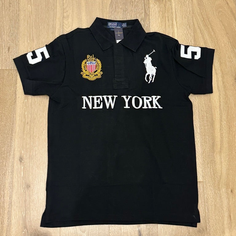 CITY STYLE BLACK NEW YORK POLO SHIRT
