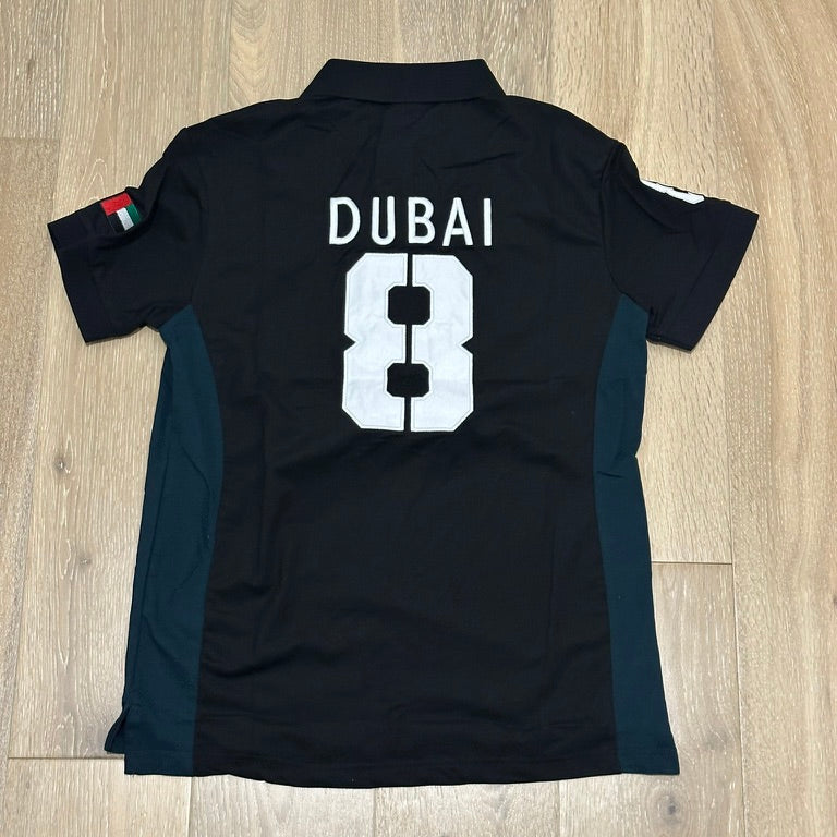 FLAG STYLE BLUE & BLACK UAE DUBAI POLO SHIRT