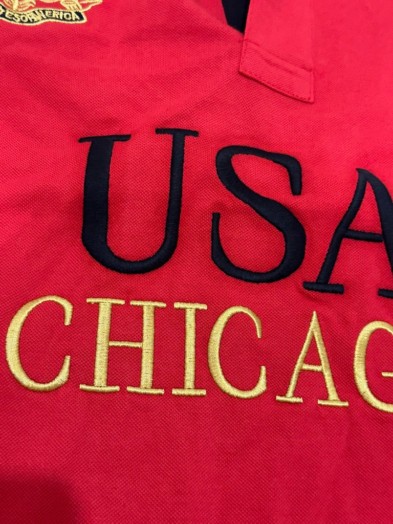 CITY STYLE RED USA CHICAGO POLO SHIRT