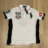FLAG STYLE WHITE SWITZERLAND POLO SHIRT