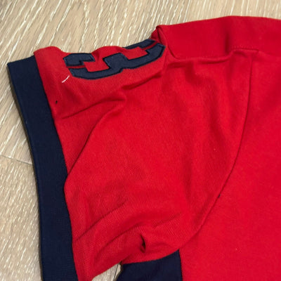 FLAG STYLE RED & WHITE USA POLO SHIRT