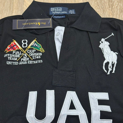 FLAG STYLE BLUE & BLACK UAE DUBAI POLO SHIRT