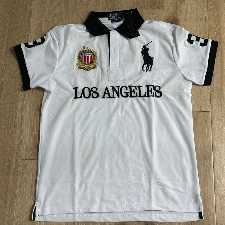 CITY STYLE WHITE LA  POLO SHIRT