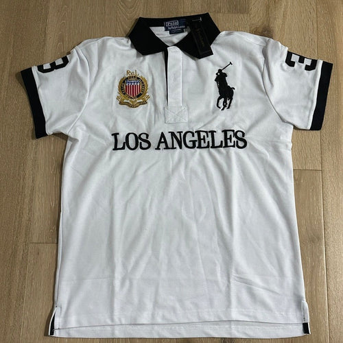 CITY STYLE WHITE LA  POLO SHIRT