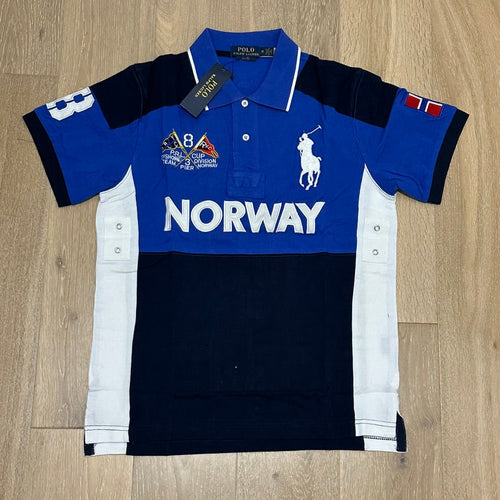 FLAG STYLE BLUE NORWAY POLO SHIRT