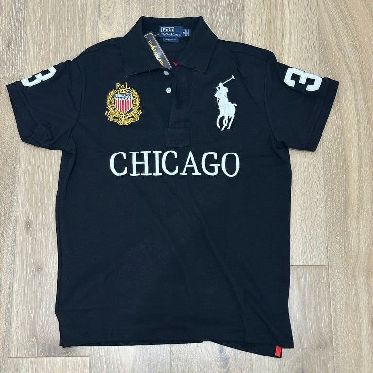 CITY STYLE BLACK CHICAGO POLO SHIRT