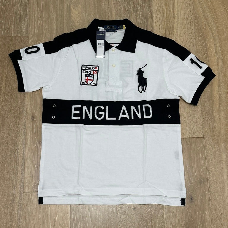 COUNTRY STYLE WHITE ENGLAND POLO SHIRT