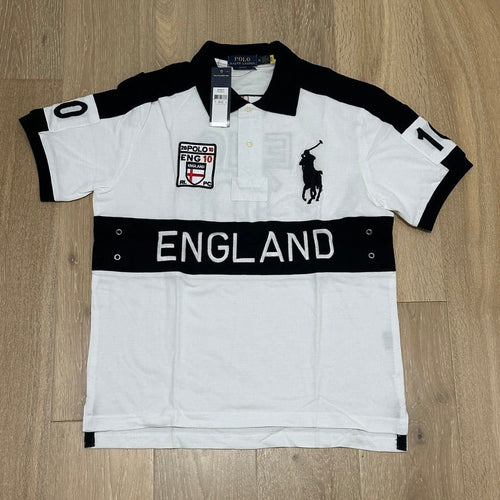 COUNTRY STYLE WHITE ENGLAND POLO SHIRT