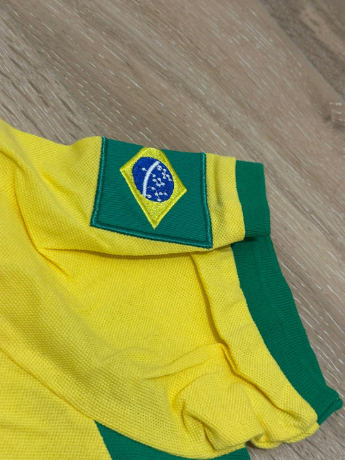 FLAG STYLE YELLOW BRAZIL POLO SHIRT
