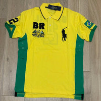 FLAG STYLE YELLOW BRAZIL POLO SHIRT