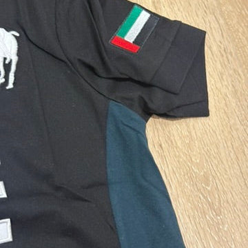 FLAG STYLE BLUE & BLACK UAE DUBAI POLO SHIRT