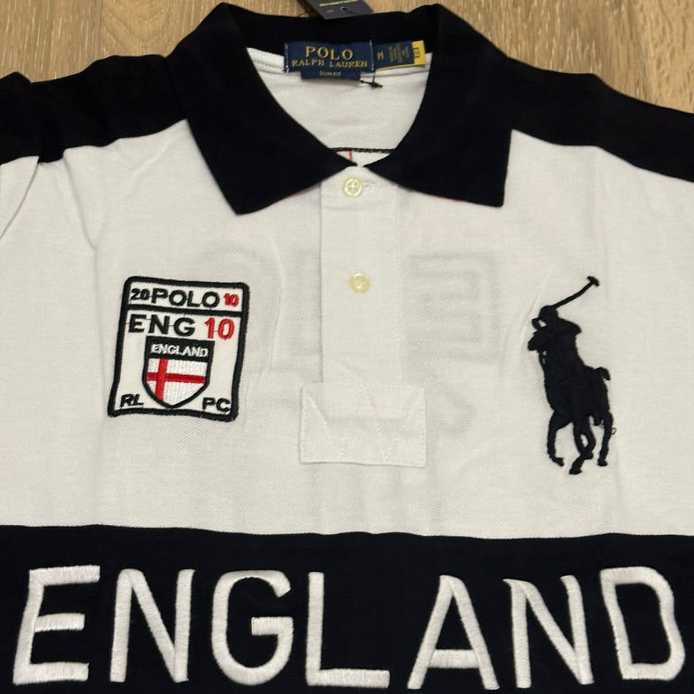 COUNTRY STYLE WHITE ENGLAND POLO SHIRT