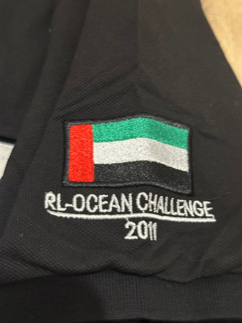 FLAG STYLE GREEN & BLACK UAE DUBAI POLO SHIRT