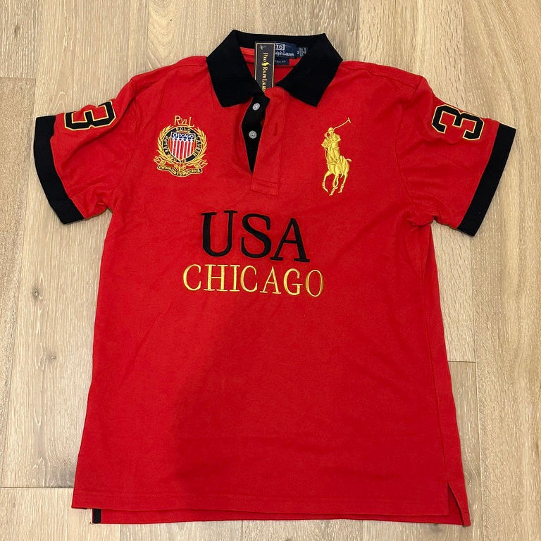 CITY STYLE RED USA CHICAGO POLO SHIRT