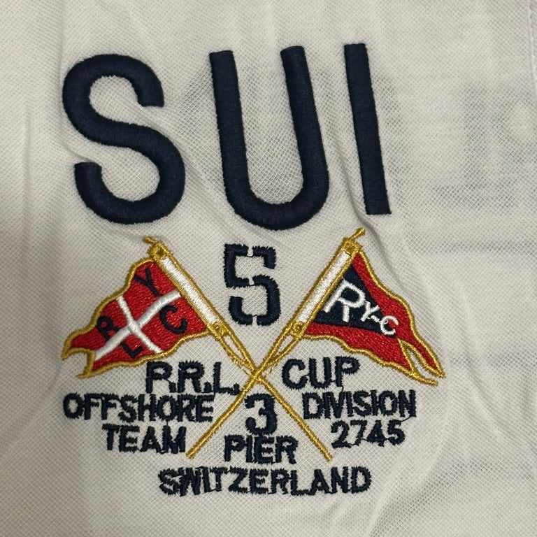 FLAG STYLE WHITE SWITZERLAND POLO SHIRT