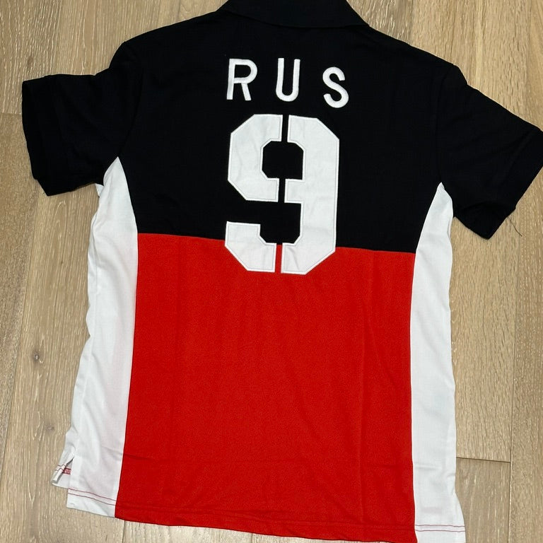 FLAG STYLE RED RUSSIA POLO SHIRT