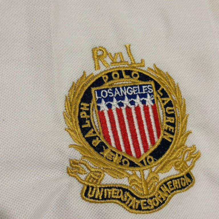 CITY STYLE WHITE USA LA POLO SHIRT