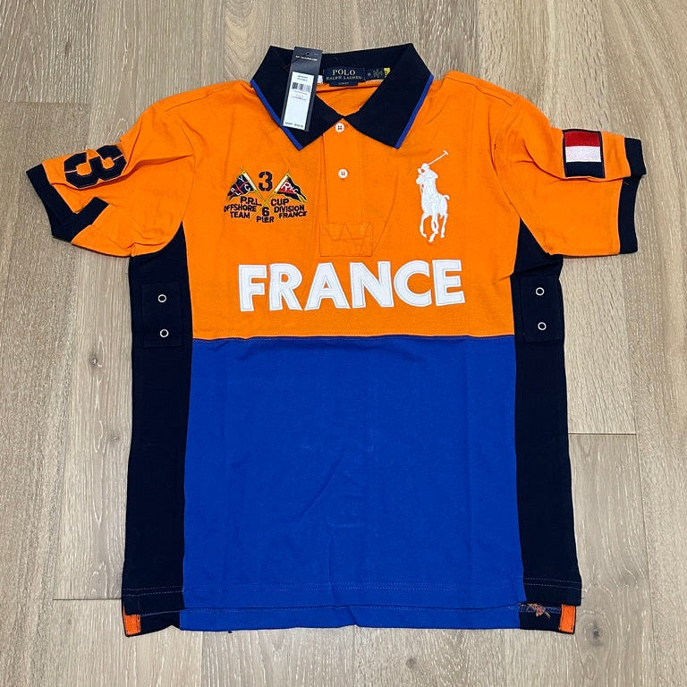 FLAG STYLE ORANGE FRANCE POLO SHIRT