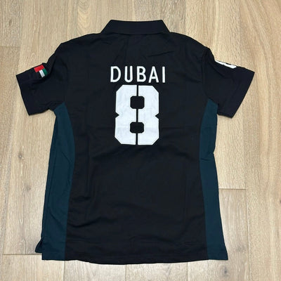 FLAG STYLE BLUE & BLACK UAE DUBAI POLO SHIRT