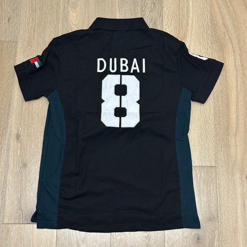 FLAG STYLE BLUE & BLACK UAE DUBAI POLO SHIRT