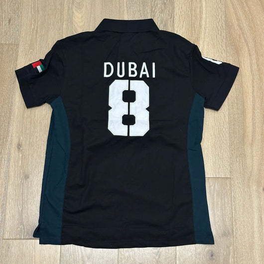FLAG STYLE BLUE & BLACK UAE DUBAI POLO SHIRT