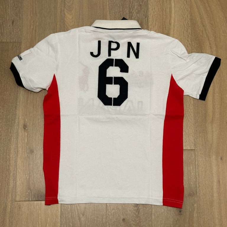 FLAG STYLE WHITE JAPAN POLO SHIRT